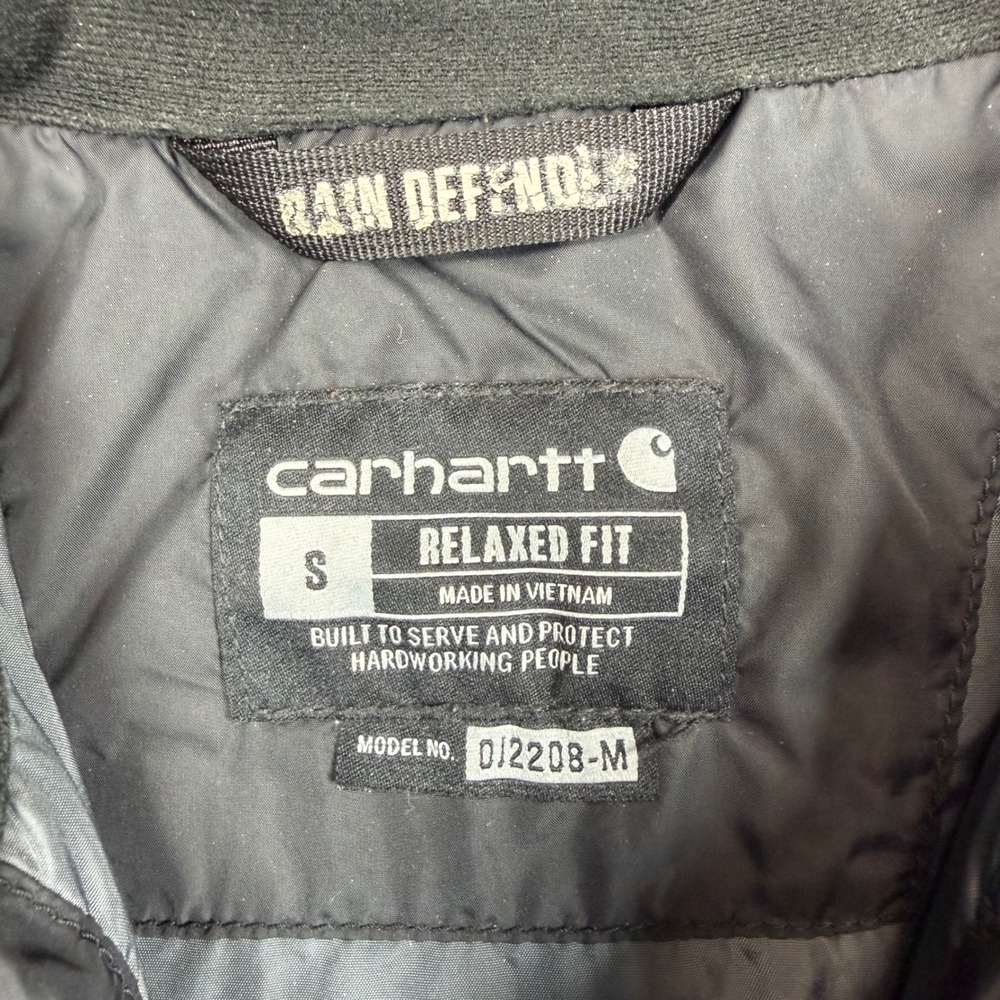 Carhartt Rain Defender Gilliam Jacket Mens Small Black Quilted Puffer 102208-001 - Picture 2 of 13